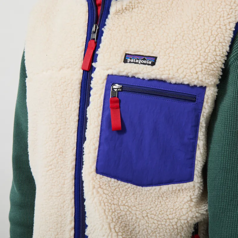 Patagonia Classic Retro-X Fleece Vest Dark Natural Cobalt Blue-4