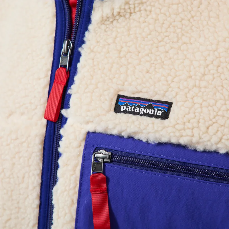 Patagonia Classic Retro-X Fleece Vest Dark Natural Cobalt Blue-5