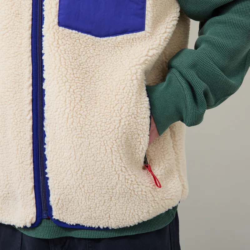 Patagonia Classic Retro-X Fleece Vest Dark Natural Cobalt Blue-7