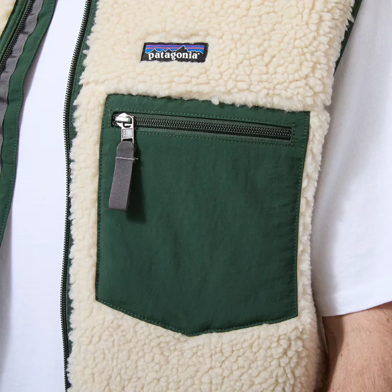Patagonia Classic Retro-X Fleece Vest Dark Natural Treeline Green-6