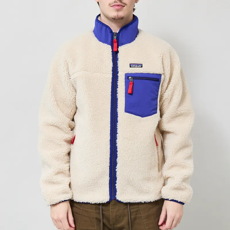 Patagonia Classic Retro-X Fleece Jacket Dark Natural Cobalt Blue