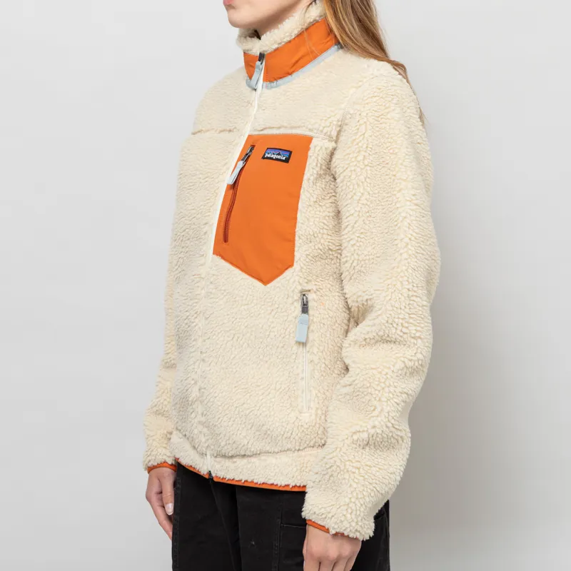 Patagonia Womens Classic Retro-X Fleece Jacket Dark Natural Redtail Rust-1