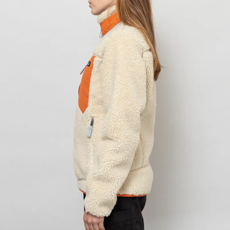 Patagonia Womens Classic Retro-X Fleece Jacket Dark Natural Redtail Rust-2