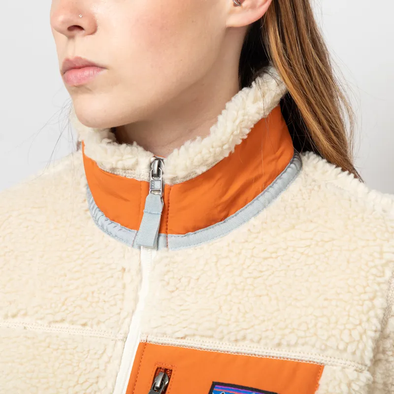 Patagonia Womens Classic Retro-X Fleece Jacket Dark Natural Redtail Rust-5