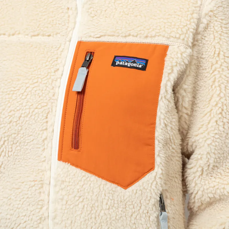 Patagonia Womens Classic Retro-X Fleece Jacket Dark Natural Redtail Rust-6