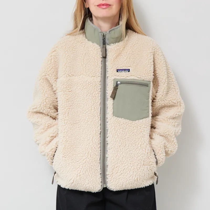 Patagonia Womens Classic Retro-X Fleece Jacket Dark Natural River Rock Green