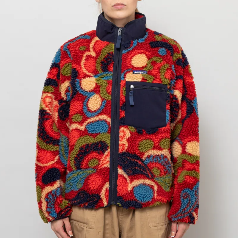 Patagonia Womens Classic Retro-X Fleece Jacket River River Amanita Red