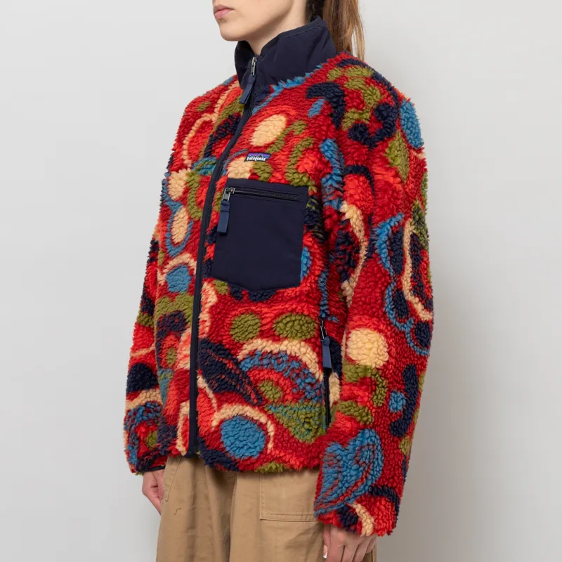 Patagonia Womens Classic Retro-X Fleece Jacket River River Amanita Red-1