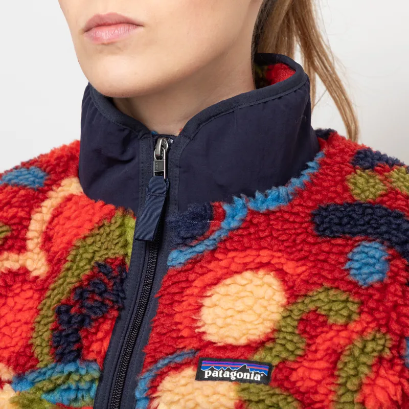 Patagonia Womens Classic Retro-X Fleece Jacket River River Amanita Red-5