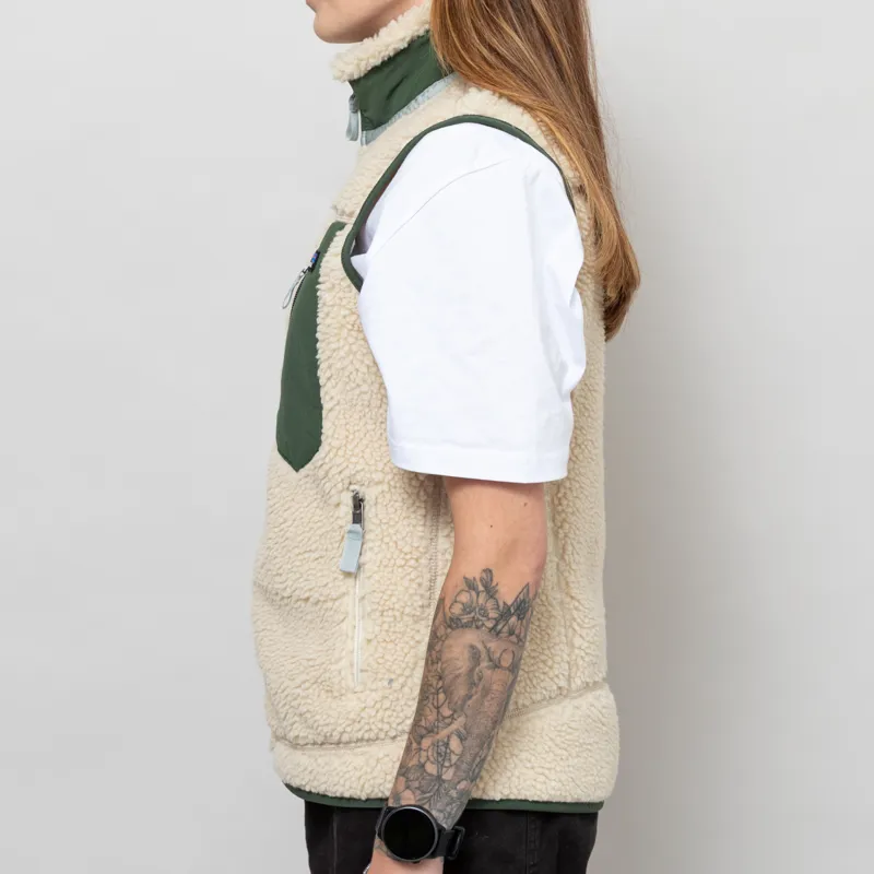 Patagonia Womens Classic Retro-X Fleece Vest Dark Natural Torrey Pine Green-2