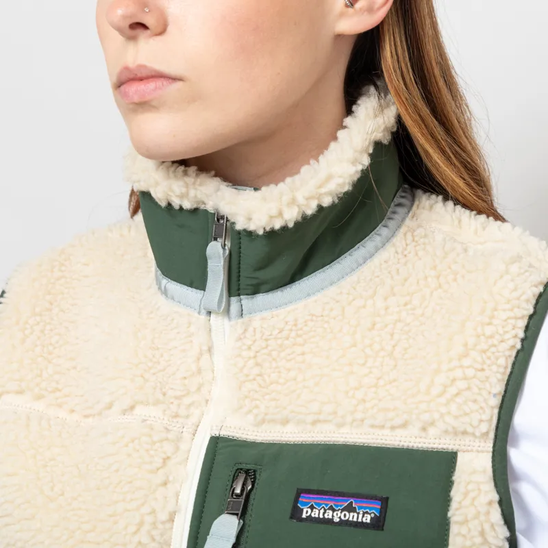 Patagonia Womens Classic Retro-X Fleece Vest Dark Natural Torrey Pine Green-5