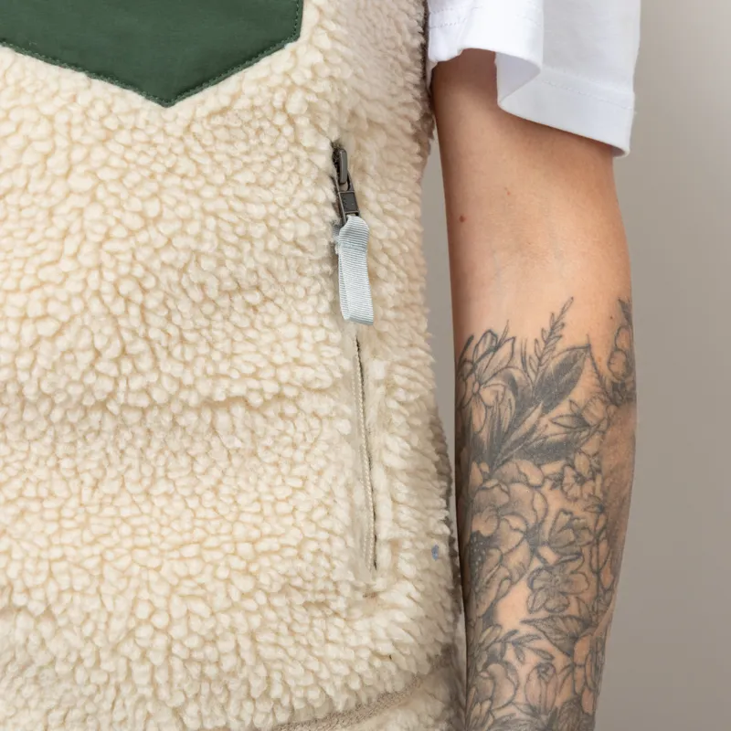 Patagonia Womens Classic Retro-X Fleece Vest Dark Natural Torrey Pine Green-7