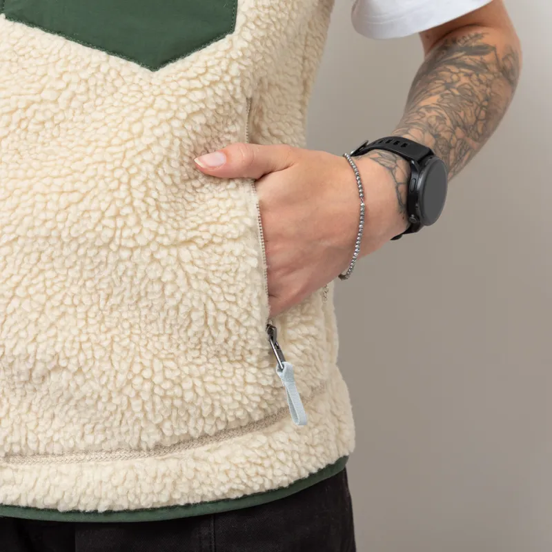 Patagonia Womens Classic Retro-X Fleece Vest Dark Natural Torrey Pine Green-8