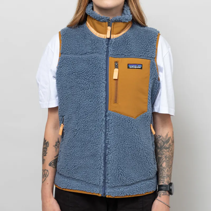 Patagonia Womens Classic Retro-X Fleece Vest Utility Blue