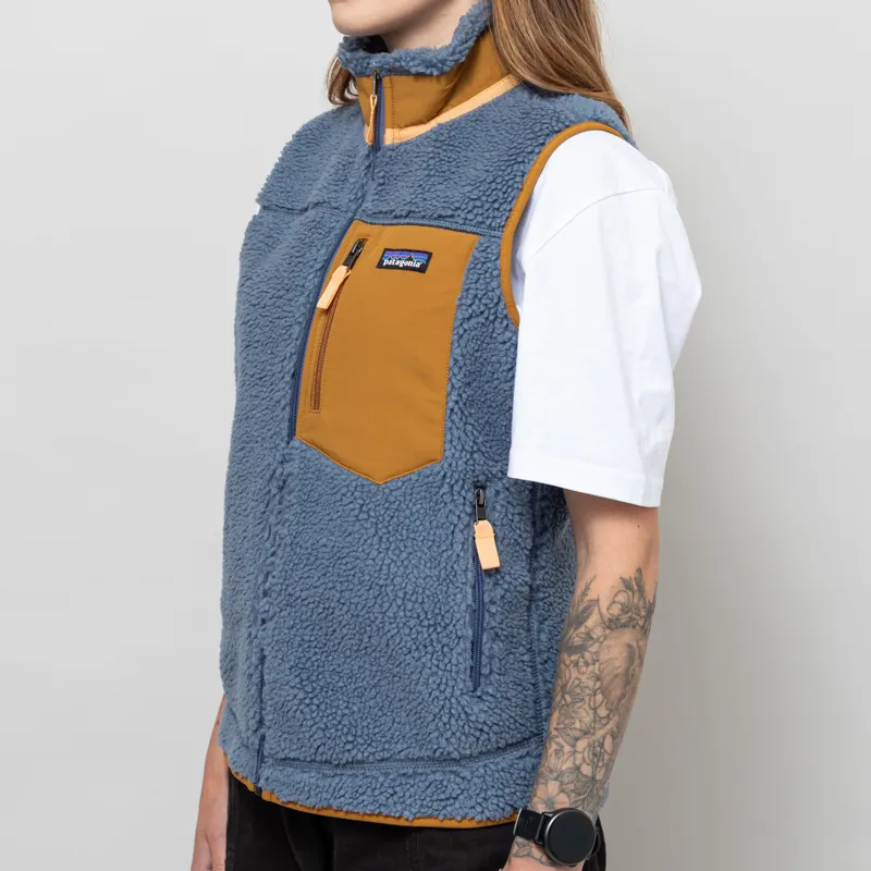Patagonia Womens Classic Retro-X Fleece Vest Utility Blue-1