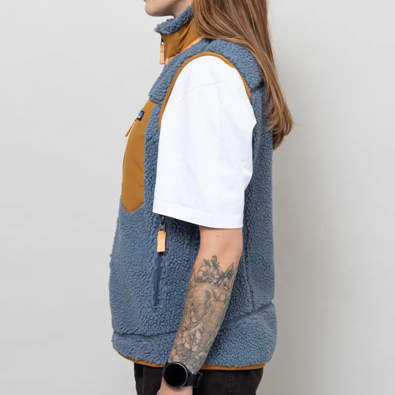 Patagonia Womens Classic Retro-X Fleece Vest Utility Blue-2