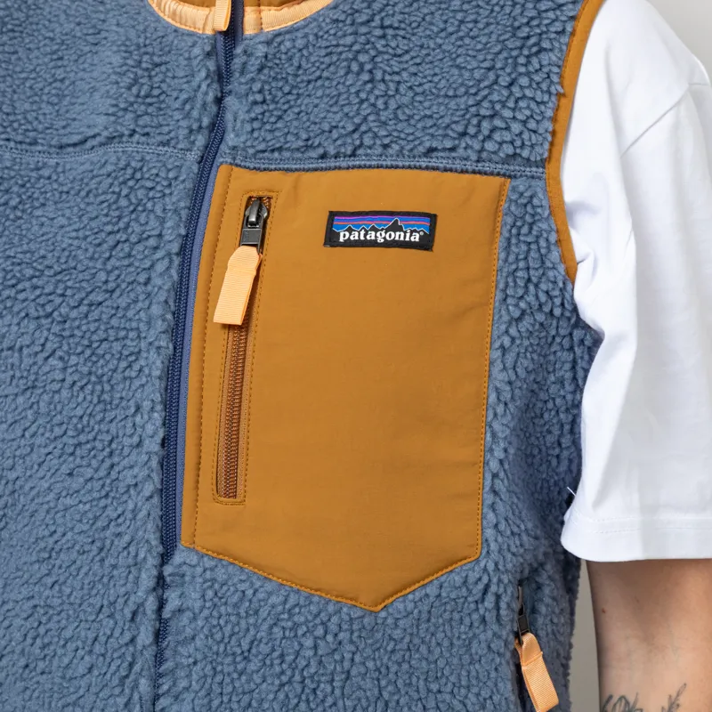 Patagonia Womens Classic Retro-X Fleece Vest Utility Blue-6