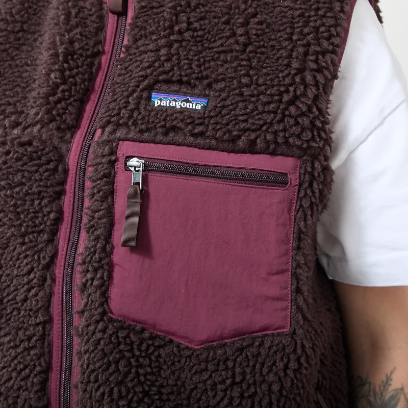 Patagonia Womens Classic Retro-X Fleece Vest Den Brown-6