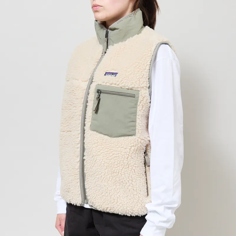 Patagonia Womens Classic Retro-X Fleece Vest Dark Natural River Rock Green-1