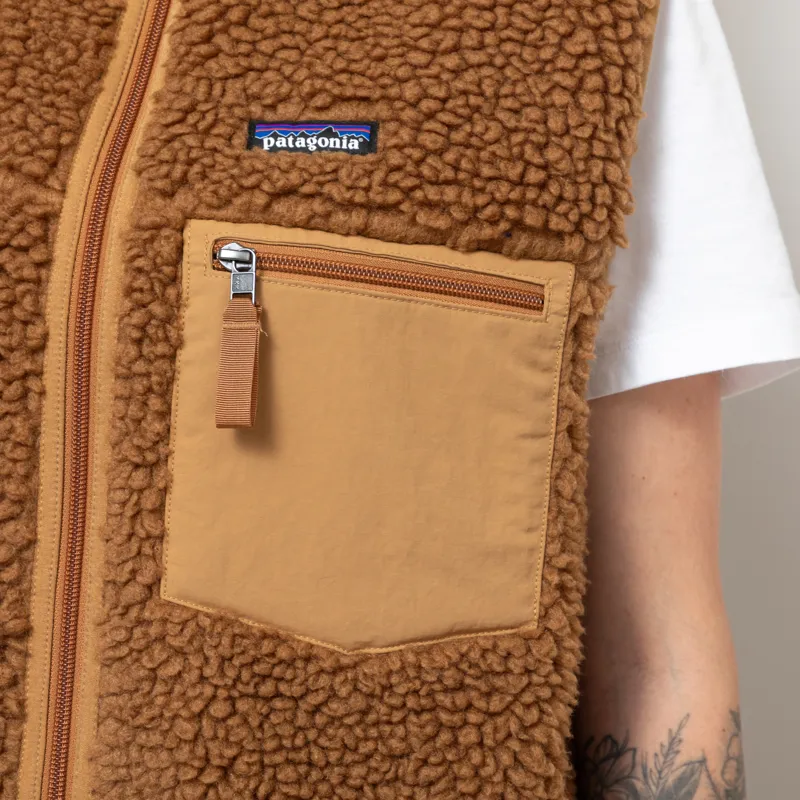 Patagonia Womens Classic Retro-X Fleece Vest Deer Brown-6