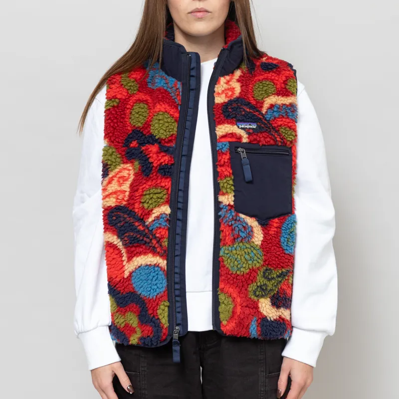 Patagonia Womens Classic Retro-X Fleece Vest River Amanita Red-1