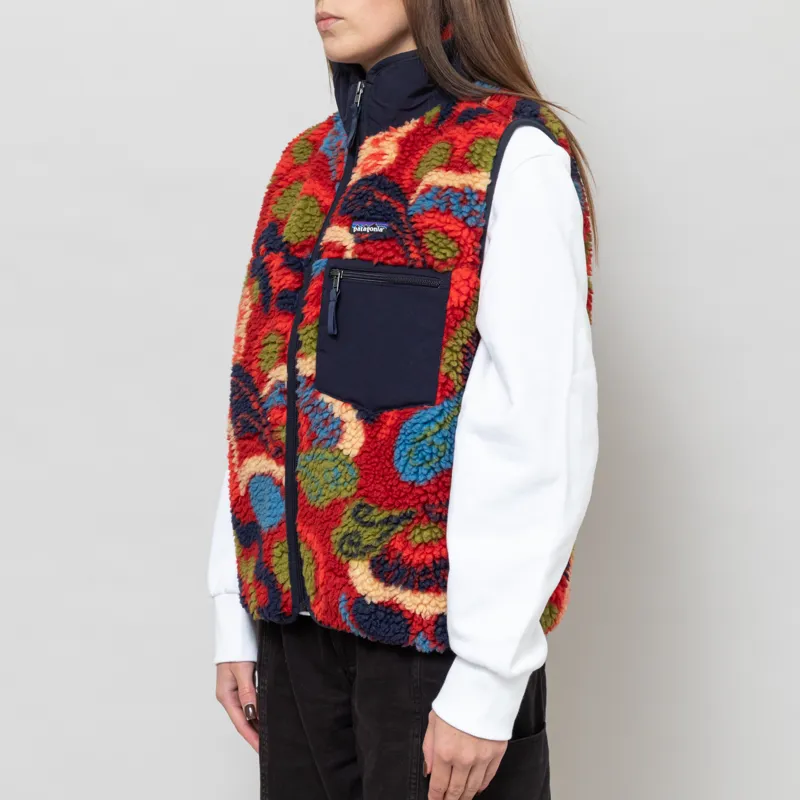 Patagonia Womens Classic Retro-X Fleece Vest River Amanita Red-2