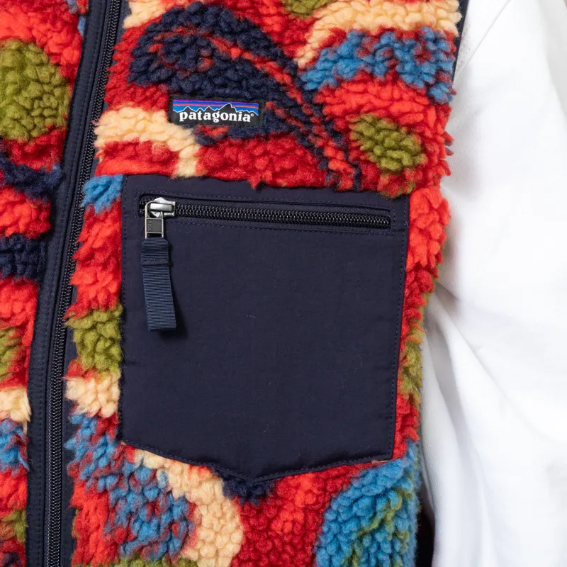 Patagonia Womens Classic Retro-X Fleece Vest River Amanita Red-7