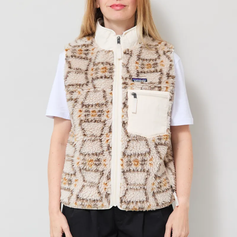 Patagonia Womens Classic Retro-X Fleece Vest Snowshoe Hare Natural