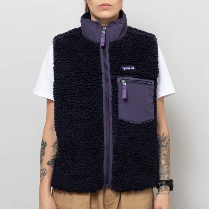 Patagonia Womens Classic Retro-X Fleece Vest Sunken Blue