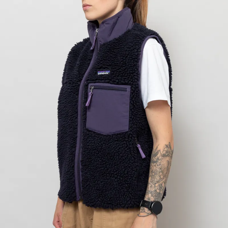 Patagonia Womens Classic Retro-X Fleece Vest Sunken Blue-1