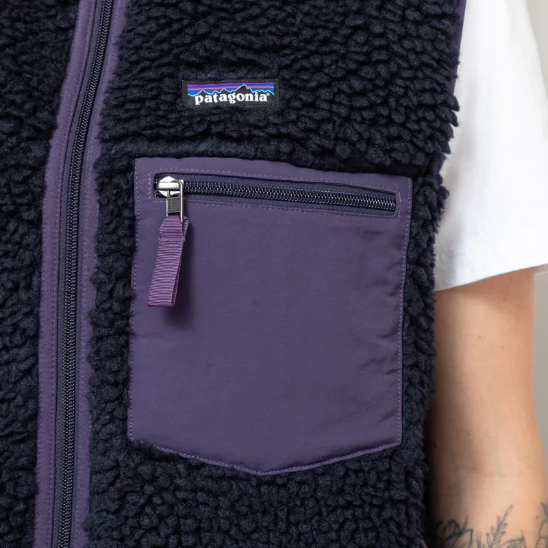 Patagonia Womens Classic Retro-X Fleece Vest Sunken Blue-6