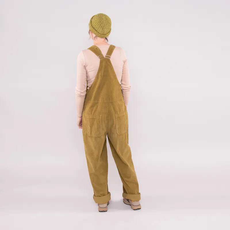 L.F.Markey Womens Bryson Dungarees Corduroy Chartreuse-2