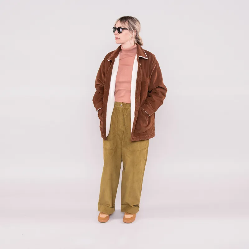 L.F.Markey Womens Chore Coat Corduroy Chocolate-1