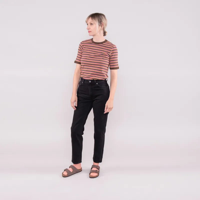 Nudie Jeans Womens Breezy Britt Black Worn-1