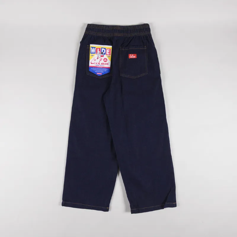 Cookman Wide Chef Pants Denim Navy 