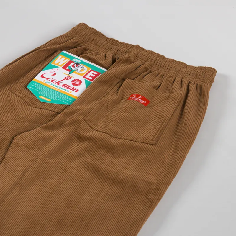 Cookman Semiwide Chef Pants Corduroy Brown-3