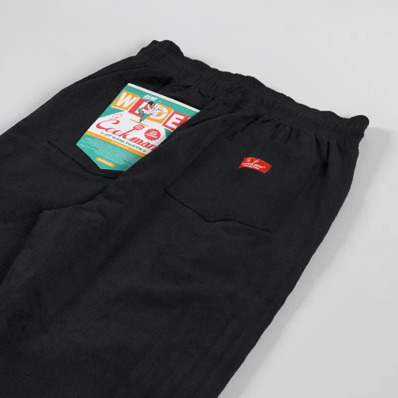 Cookman Semiwide Chef Pants Corduroy Black-3