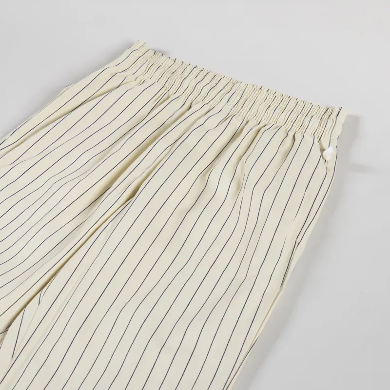 Cookman Semiwide Chef Pants Herringbone Stripe Cream-4