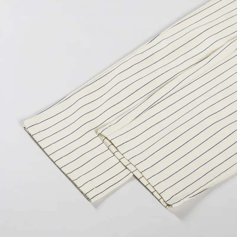 Cookman Semiwide Chef Pants Herringbone Stripe Cream-6