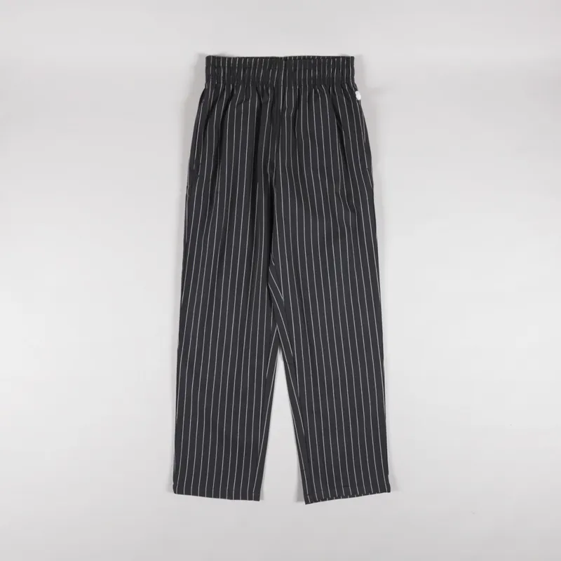 Cookman Semiwide Chef Pants Herringbone Stripe Charcoal-1