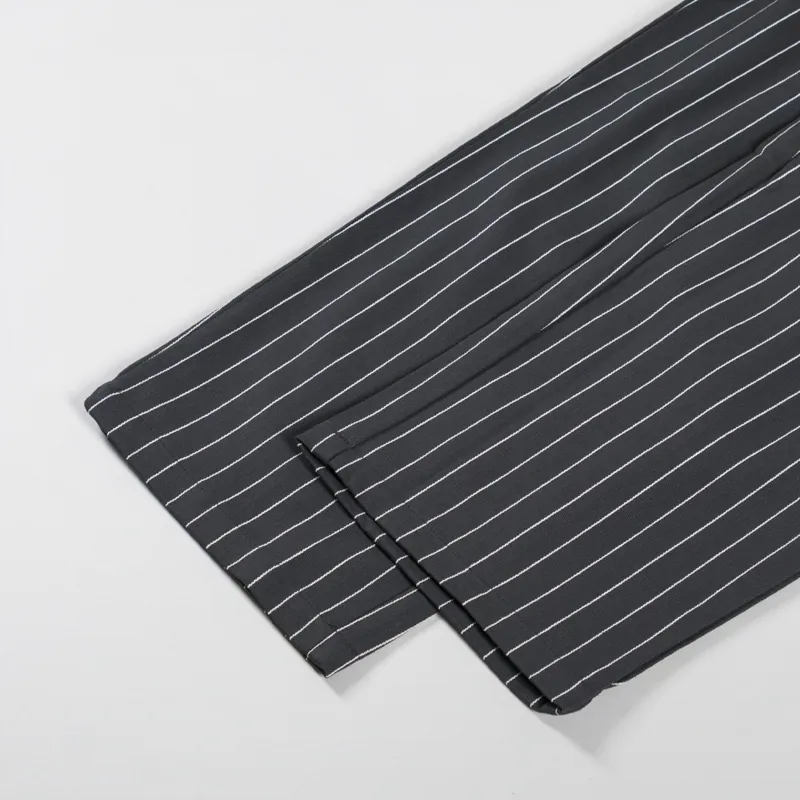 Cookman Semiwide Chef Pants Herringbone Stripe Charcoal-4