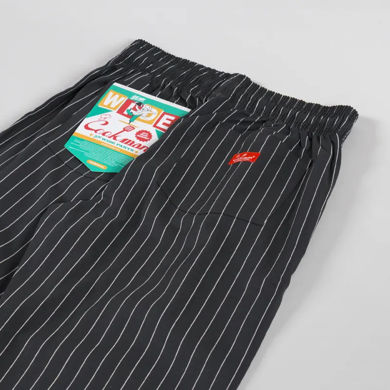 Cookman Semiwide Chef Pants Herringbone Stripe Charcoal-5
