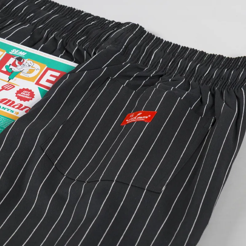 Cookman Semiwide Chef Pants Herringbone Stripe Charcoal-8