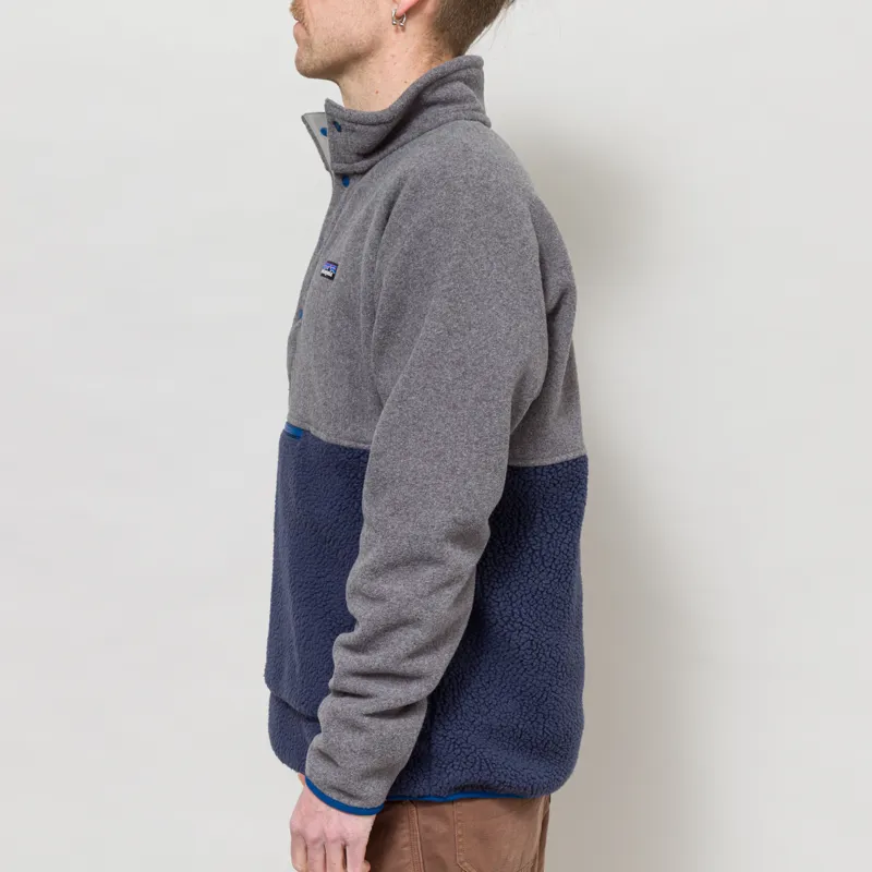Patagonia Retro Pile Half Snap Fleece Pullover New Navy Nickel-2