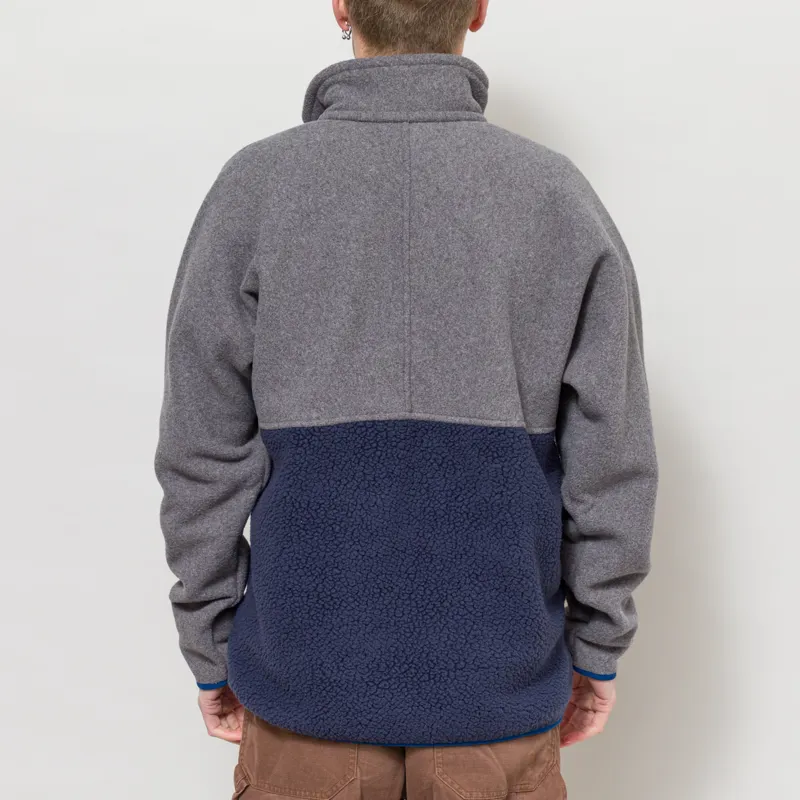 Patagonia Retro Pile Half Snap Fleece Pullover New Navy Nickel-3