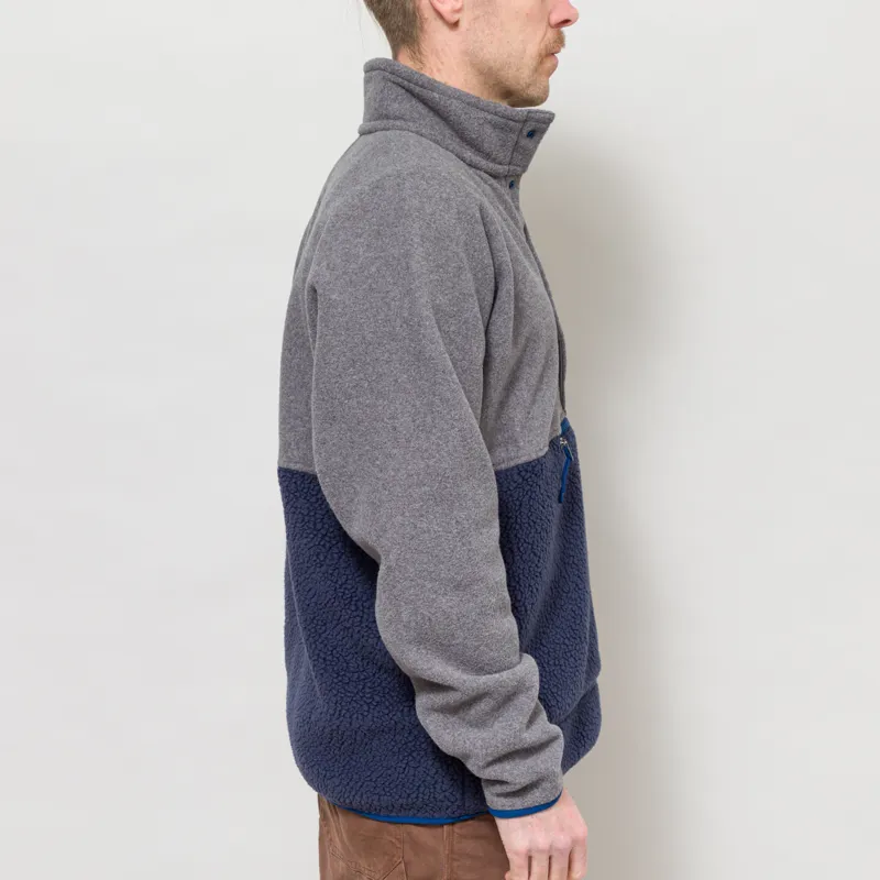 Patagonia Retro Pile Half Snap Fleece Pullover New Navy Nickel-4