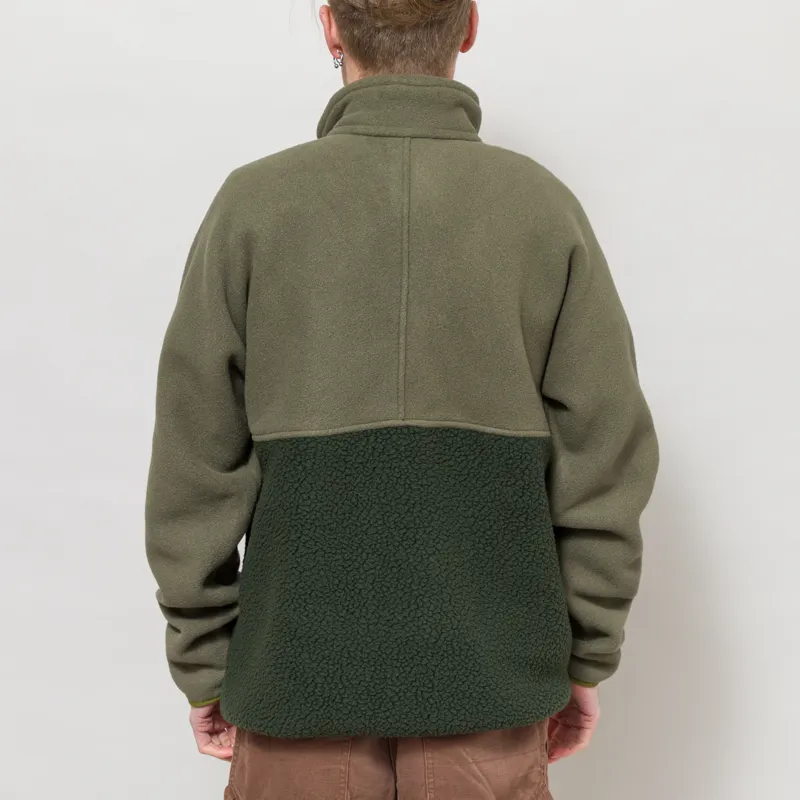 Patagonia Retro Pile Half Snap Fleece Pullover Old Growth Green-3
