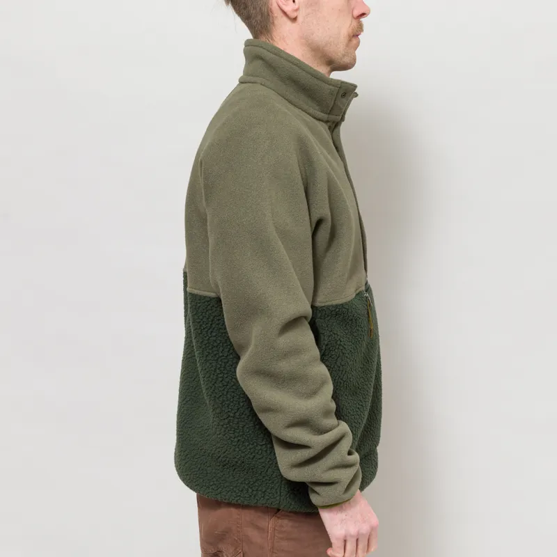 Patagonia Retro Pile Half Snap Fleece Pullover Old Growth Green-4