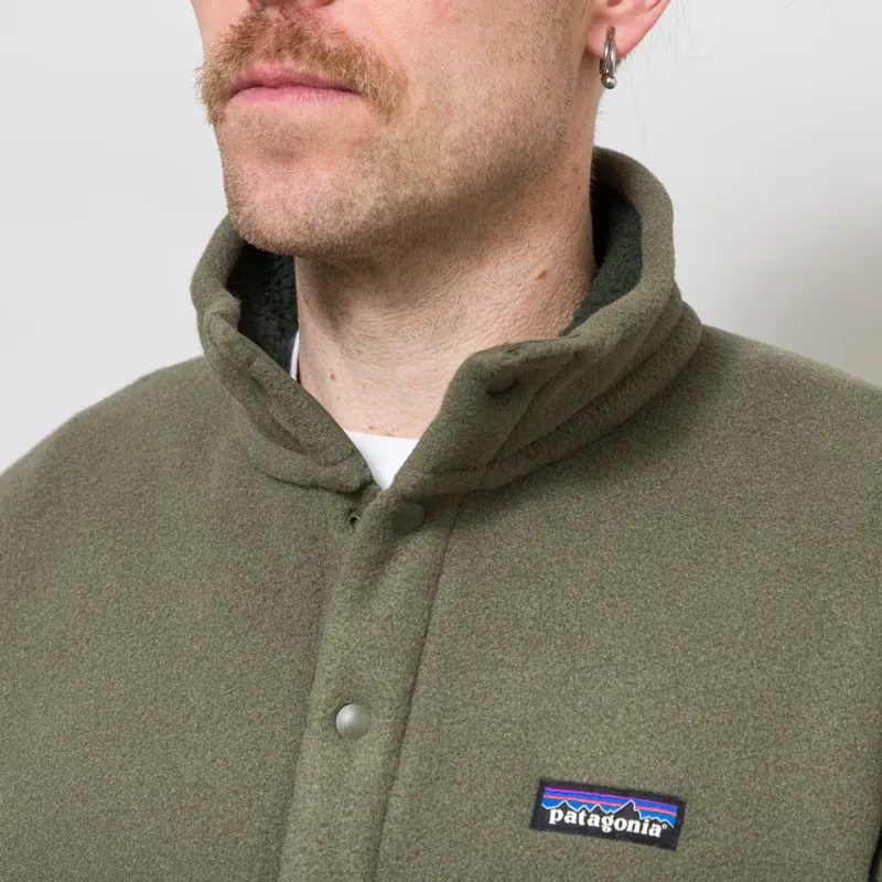 Patagonia Retro Pile Half Snap Fleece Pullover Old Growth Green-5