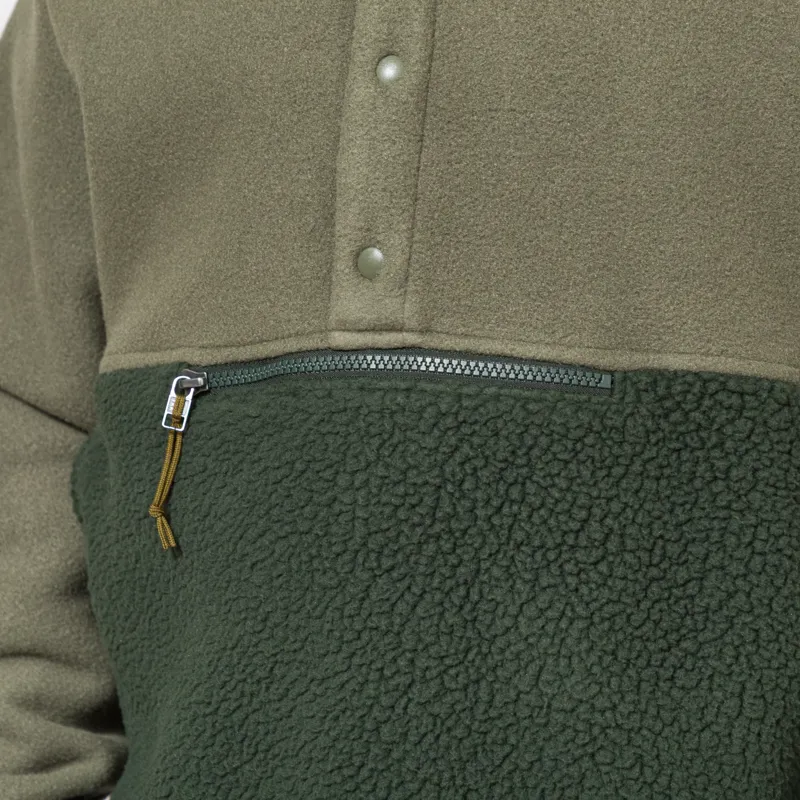 Patagonia Retro Pile Half Snap Fleece Pullover Old Growth Green-7